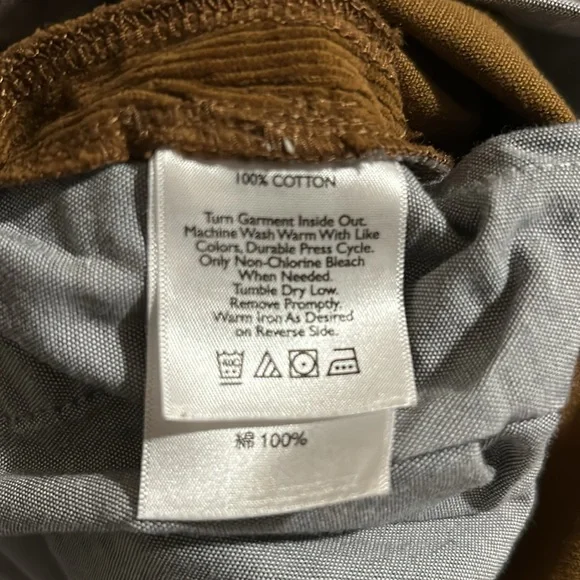 Eddie Bauer brown corduroy size 30/34 NWOT - Picture 7 of 7